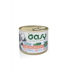 Oasy cane puppy & junior mini salmone umido 200 gr