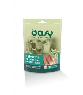 Oasy snack cane filettini di pollo con ossi al calcio 100 gr