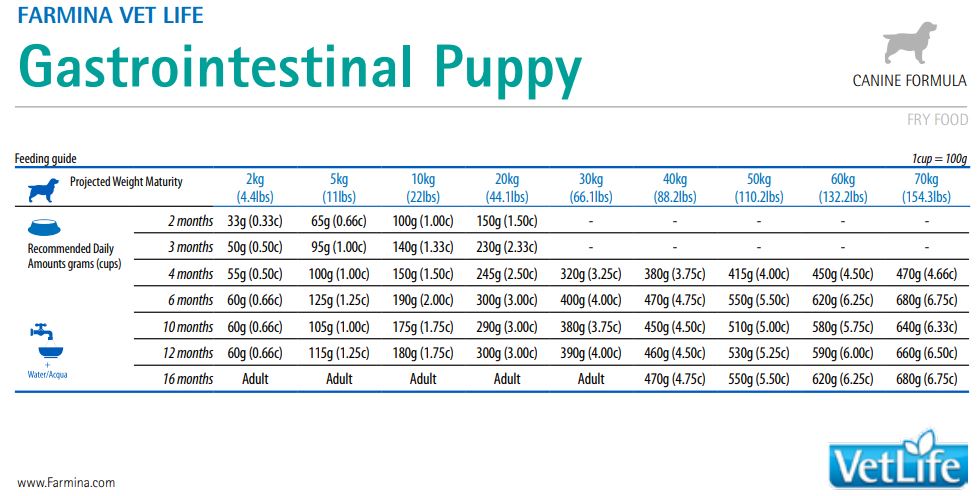 Farmina Vet Life Dog Puppy Gastrointestinal 2kg – Spezialfutter Für Welpen Mit Empfindlichem Magen, Aus Natürlichen Zutaten