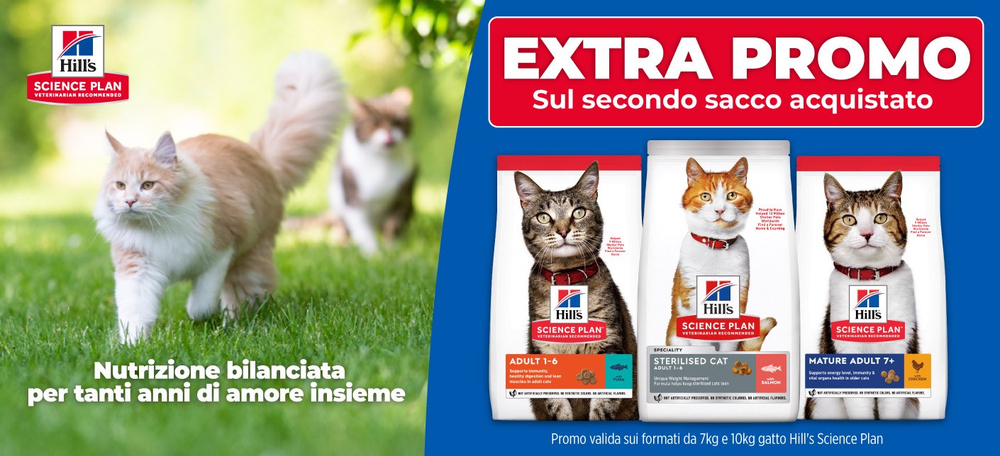 Hill's Scince Plan Gatto: Extra sconto se acquisti il secondo sacco